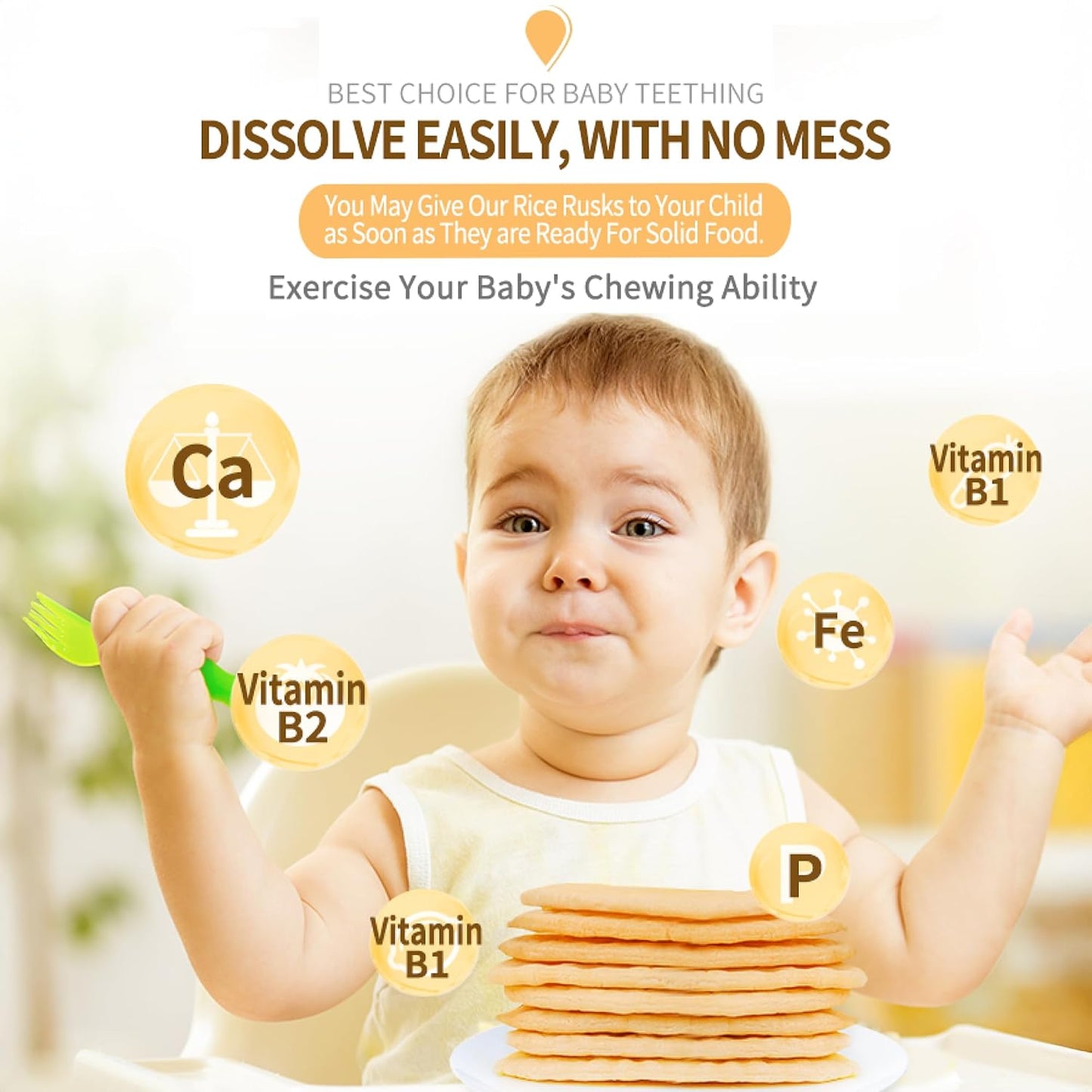 Baby Mum-Mum Gentle Teething Crackers, Vegetable, Apple, Banana Variety Pack | 24 Count (Pack of 3) | Gluten Free, Allergen Free, Non-GMO | Baby Snacks, Teether Relief Rice Rusk Cookies for Toddlers