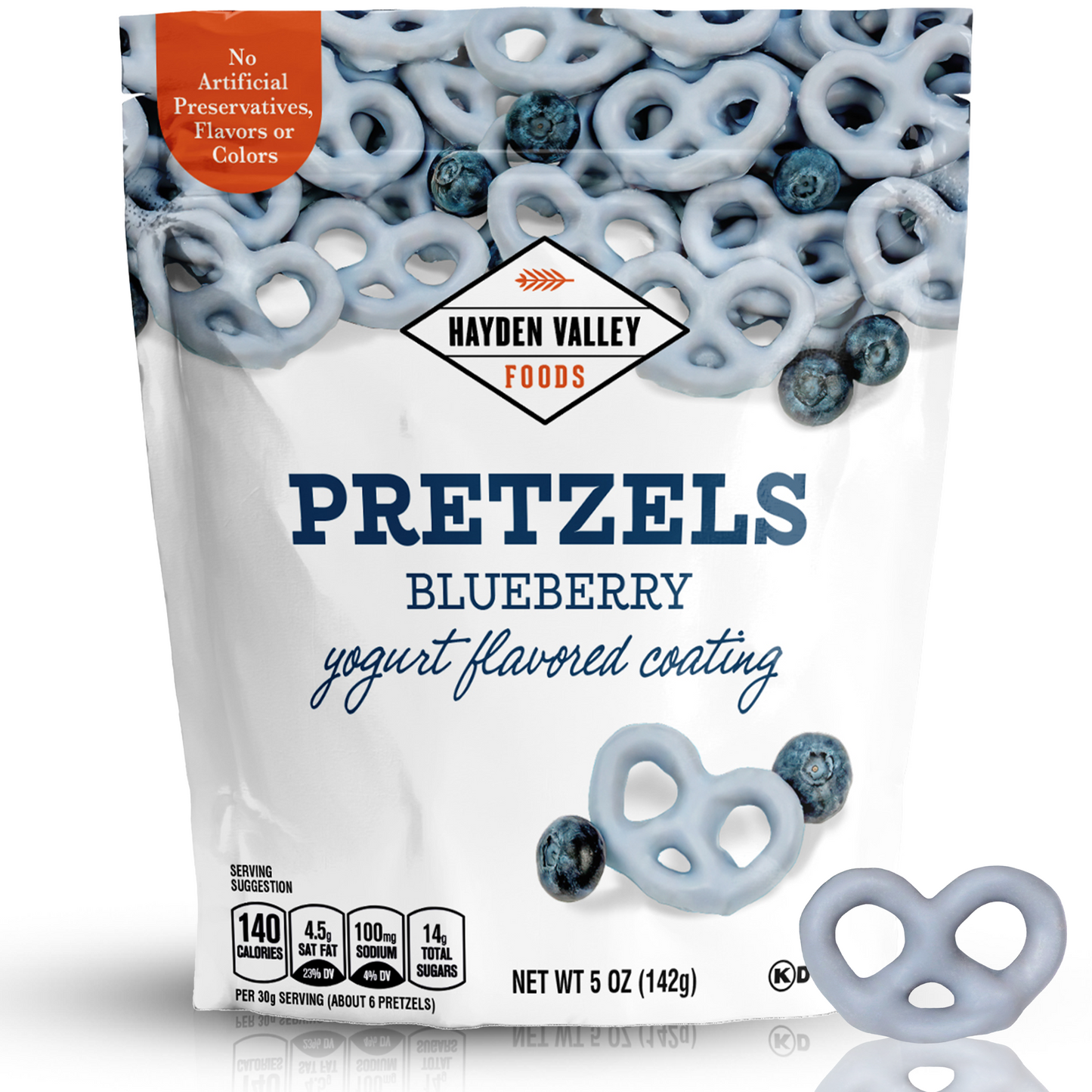 Hayden Valley Foods Yogurt Covered Pretzels - 5 oz Resealable Bags - Gourmet Flavored Pretzels