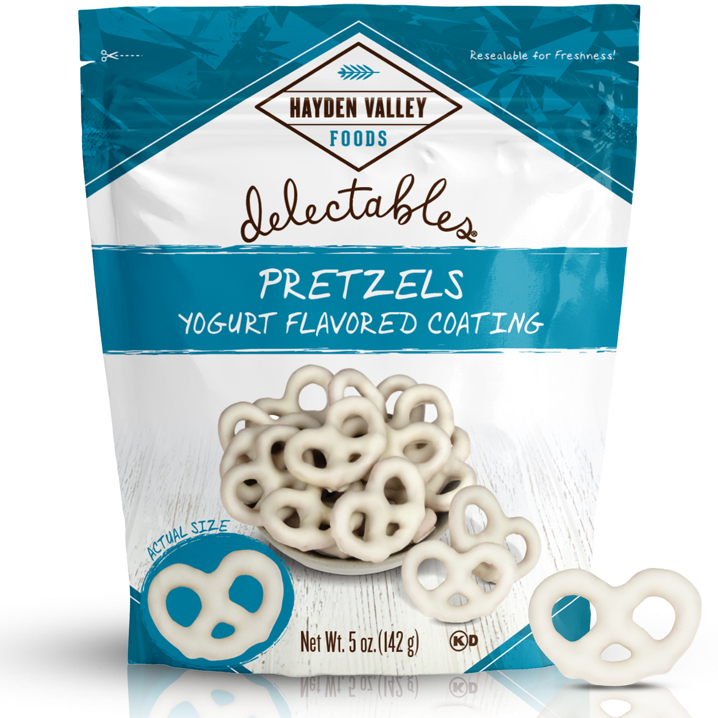 Hayden Valley Foods Yogurt Covered Pretzels - 5 oz Resealable Bags - Gourmet Flavored Pretzels