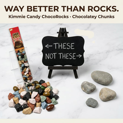 Kimmie Candy ChocoRocks, Rock-Shaped Chocolate Candy for Snacking & Cake Decorating, Pebbles & Stones | 2.5 oz (Pack of 3) | Non-GMO, Peanut-Free, Gluten-Free