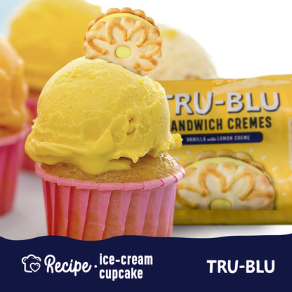 Tru-Blu Vanilla Cookies with Lemon Creme | 12 Ounce (Pack of 3) | No artificial ingredients | No High Fructose Corn Syrup | Made in the USA