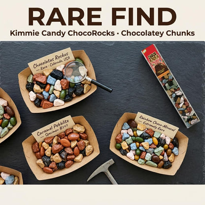 Kimmie Candy ChocoRocks, Rock-Shaped Chocolate Candy for Snacking & Cake Decorating, Pebbles & Stones | 2.5 oz (Pack of 3) | Non-GMO, Peanut-Free, Gluten-Free