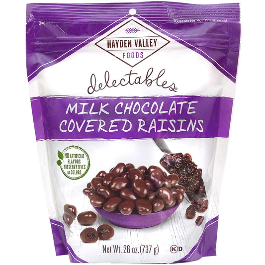 Hayden Valley Foods Milk Chocolate Covered Raisins - 26oz Resealable Bag