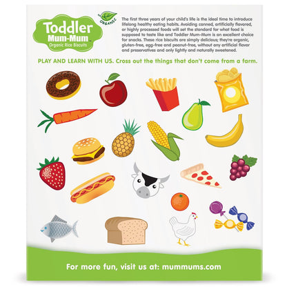 Toddler Mum-Mum Organic Rice Biscuits, Blueberry, Strawberry, Mango & Kiwi Variety Pack | 24 Count (Pack of 3) | Gluten Free, Allergen Free, Non-GMO