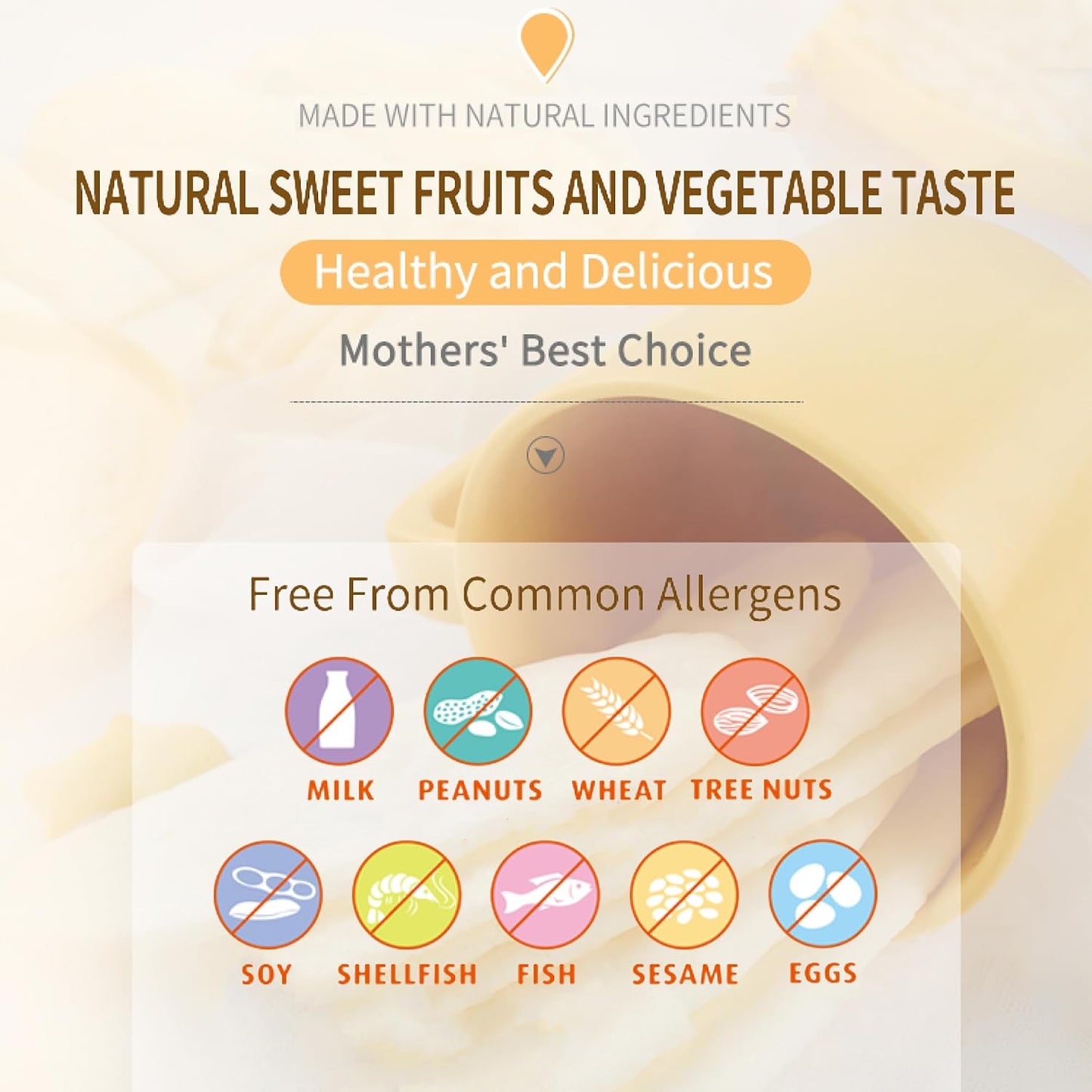 Baby Mum-Mum Gentle Banana Teething Crackers | 24 Count (Pack of 6) | Gluten Free, Allergen Free, Non-GMO