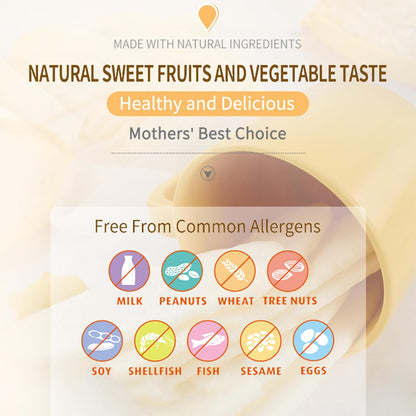 Baby Mum-Mum Gentle Banana Teething Crackers | 24 Count (Pack of 6) | Gluten Free, Allergen Free, Non-GMO