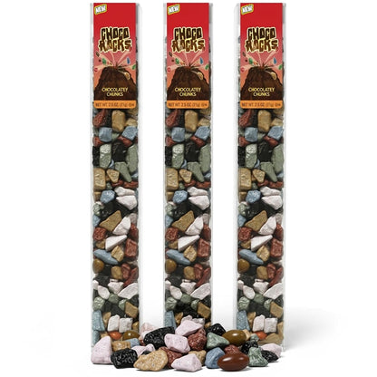 Kimmie Candy ChocoRocks, Rock-Shaped Chocolate Candy for Snacking & Cake Decorating, Pebbles & Stones | 2.5 oz (Pack of 3) | Non-GMO, Peanut-Free, Gluten-Free