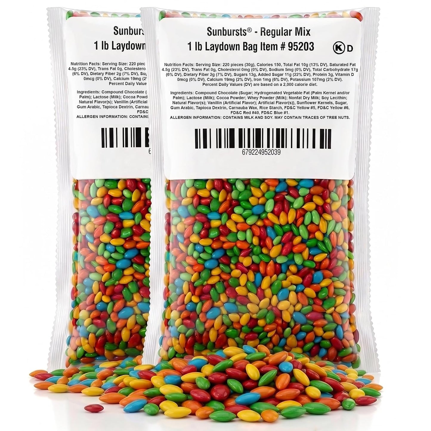 Kimmie Candy Sunbursts, Chocolate Covered Sunflower Seeds with Colorful Candy Shell, Bulk Bag | 2 lb | Non-GMO, Peanut-Free, Gluten-Free