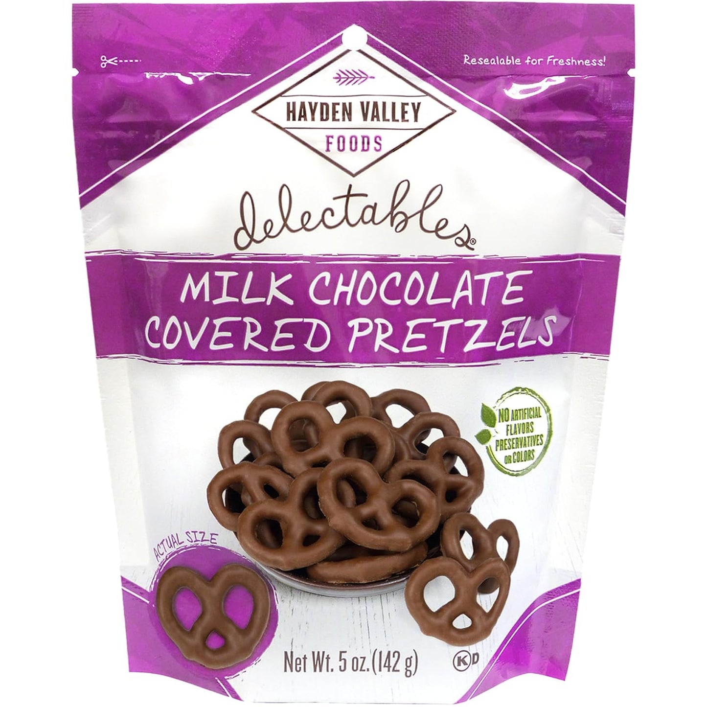 Hayden Valley Foods Yogurt Covered Pretzels - 5 oz Resealable Bags - Gourmet Flavored Pretzels