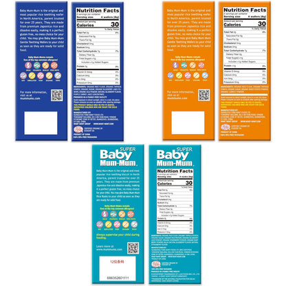 Baby Mum-Mum Organic Gentle Teething Crackers, Blueberry & Goji Berry, Super Berry, Sweet Potato & Carrot Variety Pack | 24 Count (Pack of 3) | Gluten Free, Allergen Free, Non-GMO