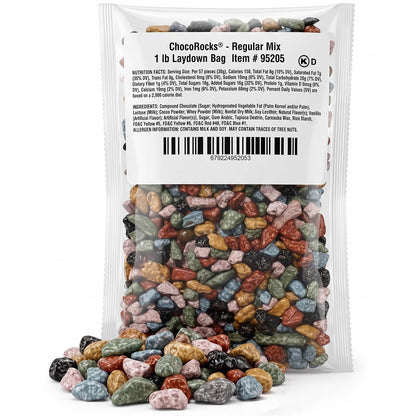 Kimmie Candy ChocoRocks, Rock-Shaped Chocolate Candy for Snacking & Cake Decorating, Pebbles & Stones, Bulk Bag | 1 lb | Non-GMO, Peanut-Free, Gluten-Free