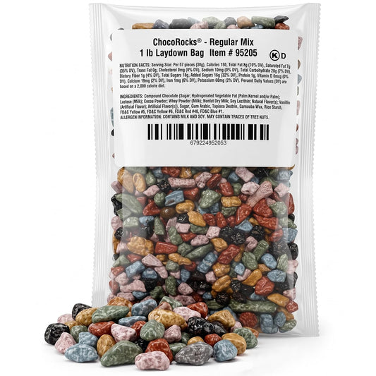 Kimmie Candy ChocoRocks, Rock-Shaped Chocolate Candy for Snacking & Cake Decorating, Pebbles & Stones, Bulk Bag | 1 lb | Non-GMO, Peanut-Free, Gluten-Free