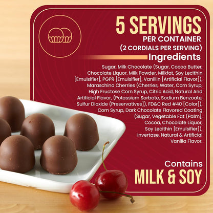 Queen Anne Milk Chocolate Covered Cordial Cherries | 6.6 oz | 10 Piece Gift Box