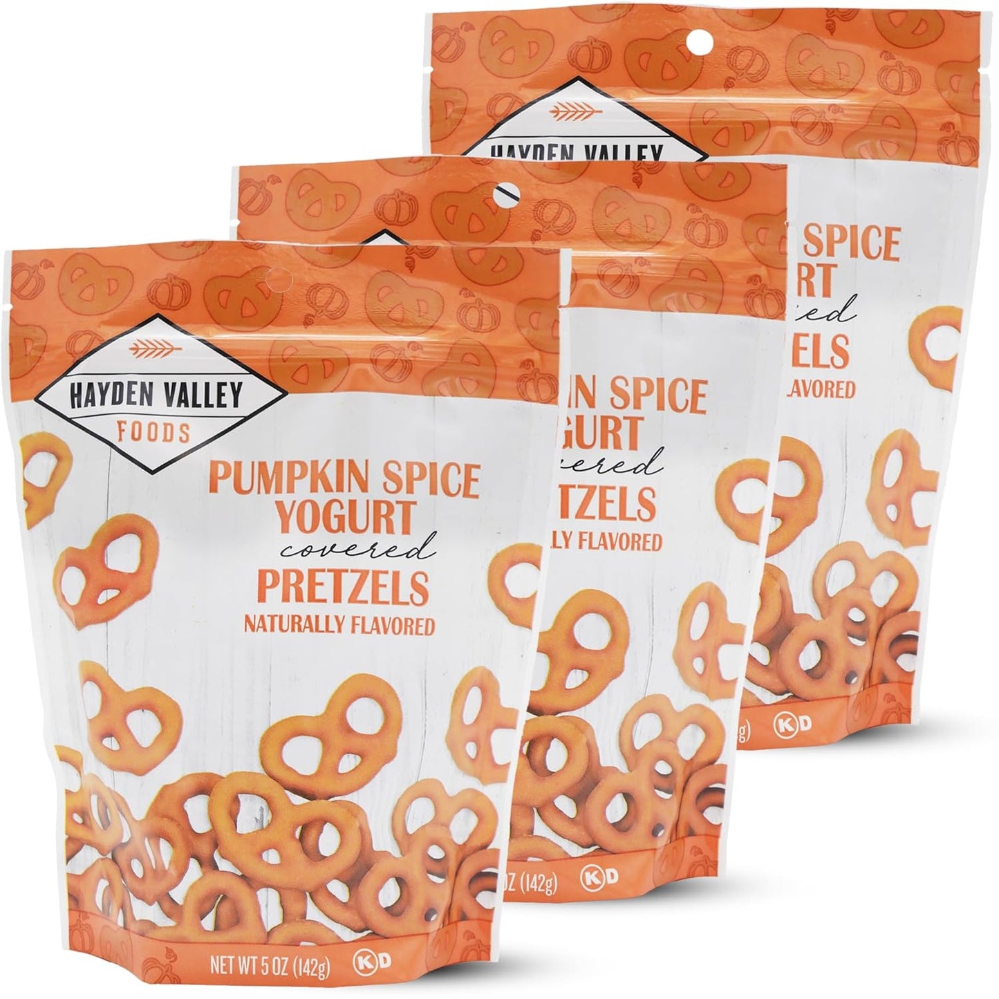 Hayden Valley Foods Yogurt Covered Pretzels - 5 oz Resealable Bags - Gourmet Flavored Pretzels