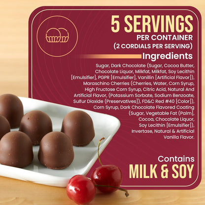 Queen Anne Dark Chocolate Covered Cordial Cherries | 6.6 oz | 10 Piece Gift Box