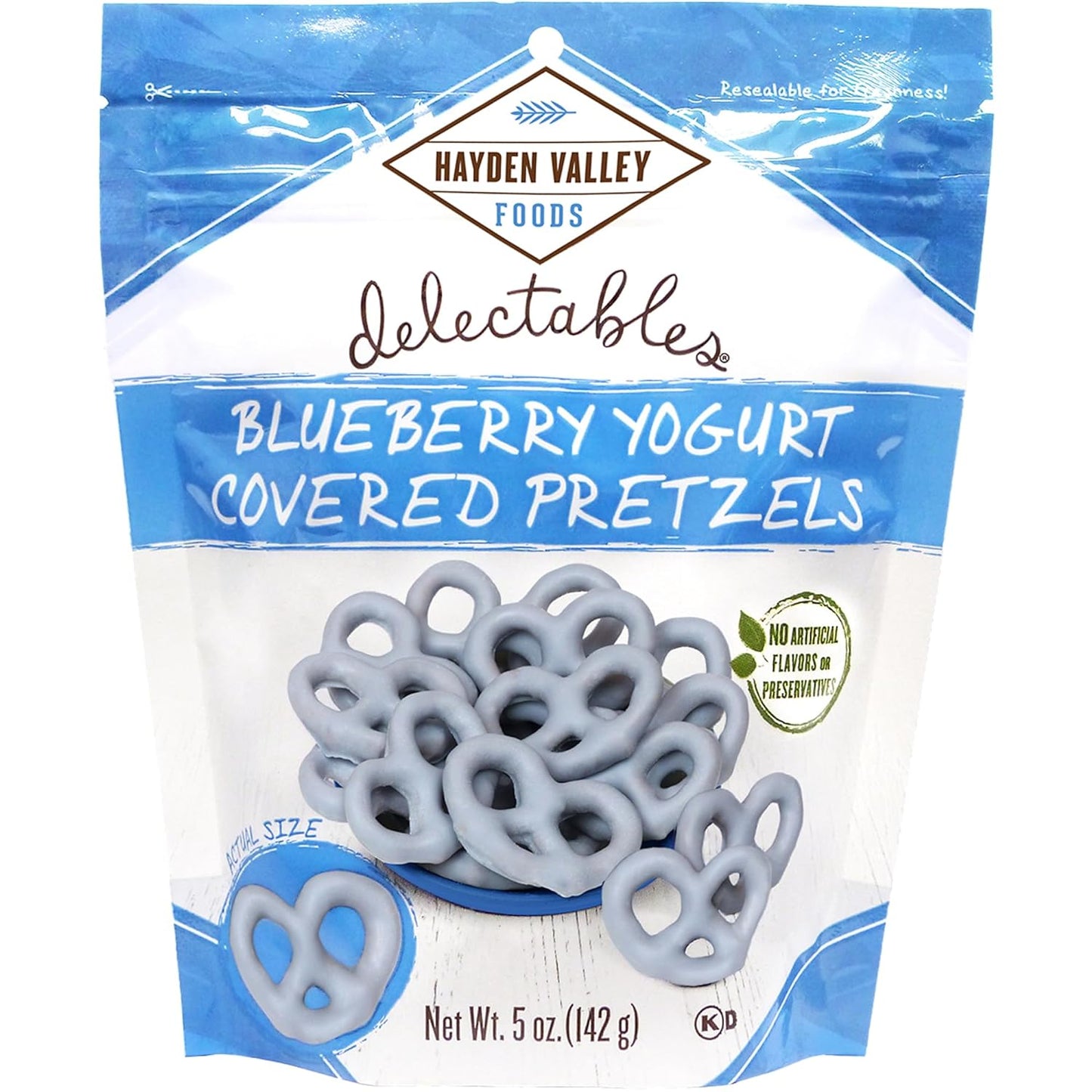 Hayden Valley Foods Yogurt Covered Pretzels - 5 oz Resealable Bags - Gourmet Flavored Pretzels