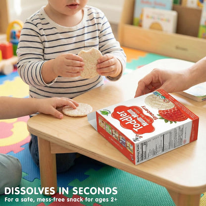 Toddler Mum-Mum Organic Strawberry Rice Biscuits | 24 Count (Pack of 6) | Gluten Free, Allergen Free, Non-GMO | Toddler Snack Crackers