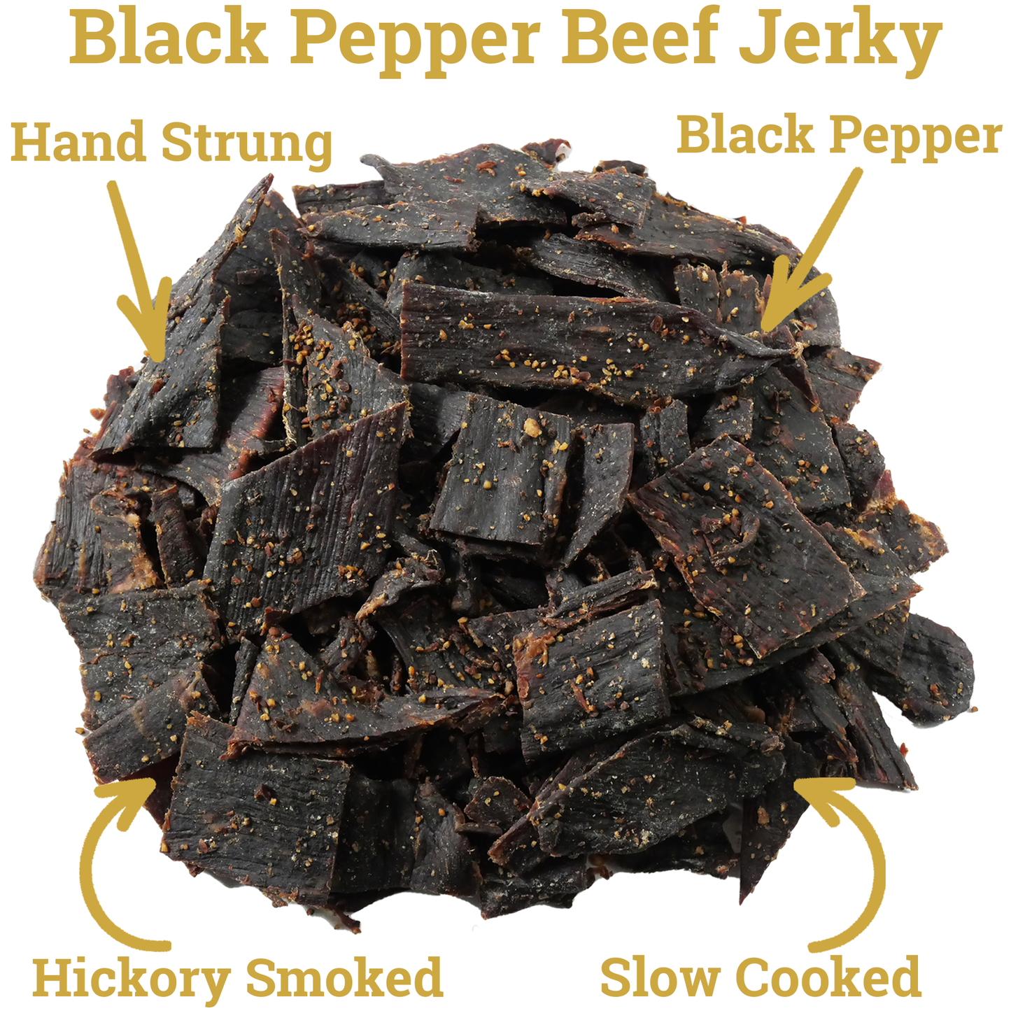 Lone Star Black Pepper Beef Jerky - Half Pound Resealable Bag - Spicy Handcrafted Flavor - Made in the USA