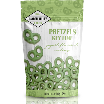 Hayden Valley Foods Key Lime Yogurt Covered Pretzels | 20 oz Bag | Gourmet Flavored Pretzels | No Artificial Flavors or Colors