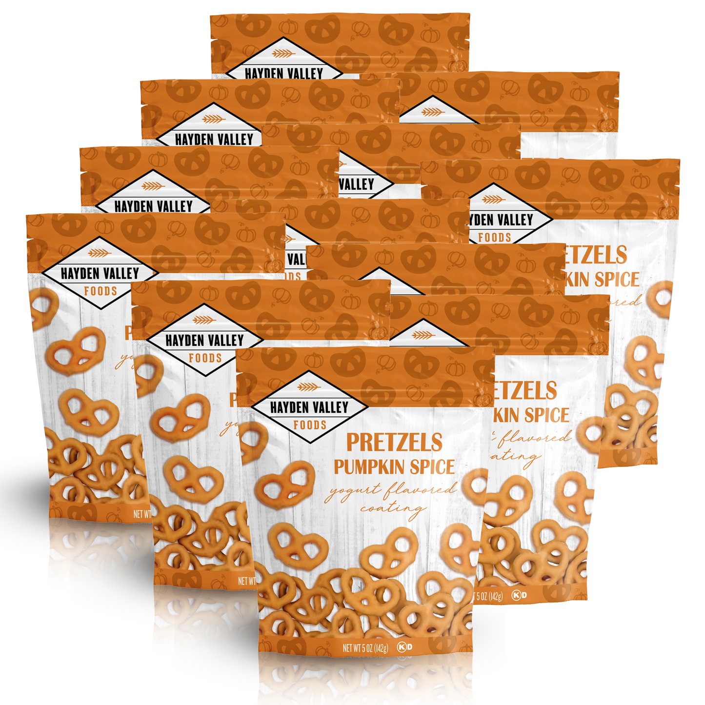 Hayden Valley Foods Yogurt Covered Pretzels - 5 oz Resealable Bags - Gourmet Flavored Pretzels