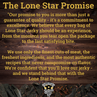 Lone Star Black Pepper Beef Jerky - Half Pound Resealable Bag - Spicy Handcrafted Flavor - Made in the USA