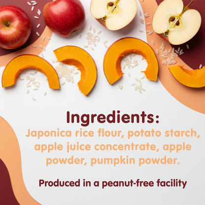 Baby Mum-Mum Gentle Teething Crackers, Apple & Pumpkin | 24 Count (Pack of 6) | Gluten Free, Allergen Free, Non-GMO | Baby Snack Teether Relief Rice Rusk Cookies for Toddlers
