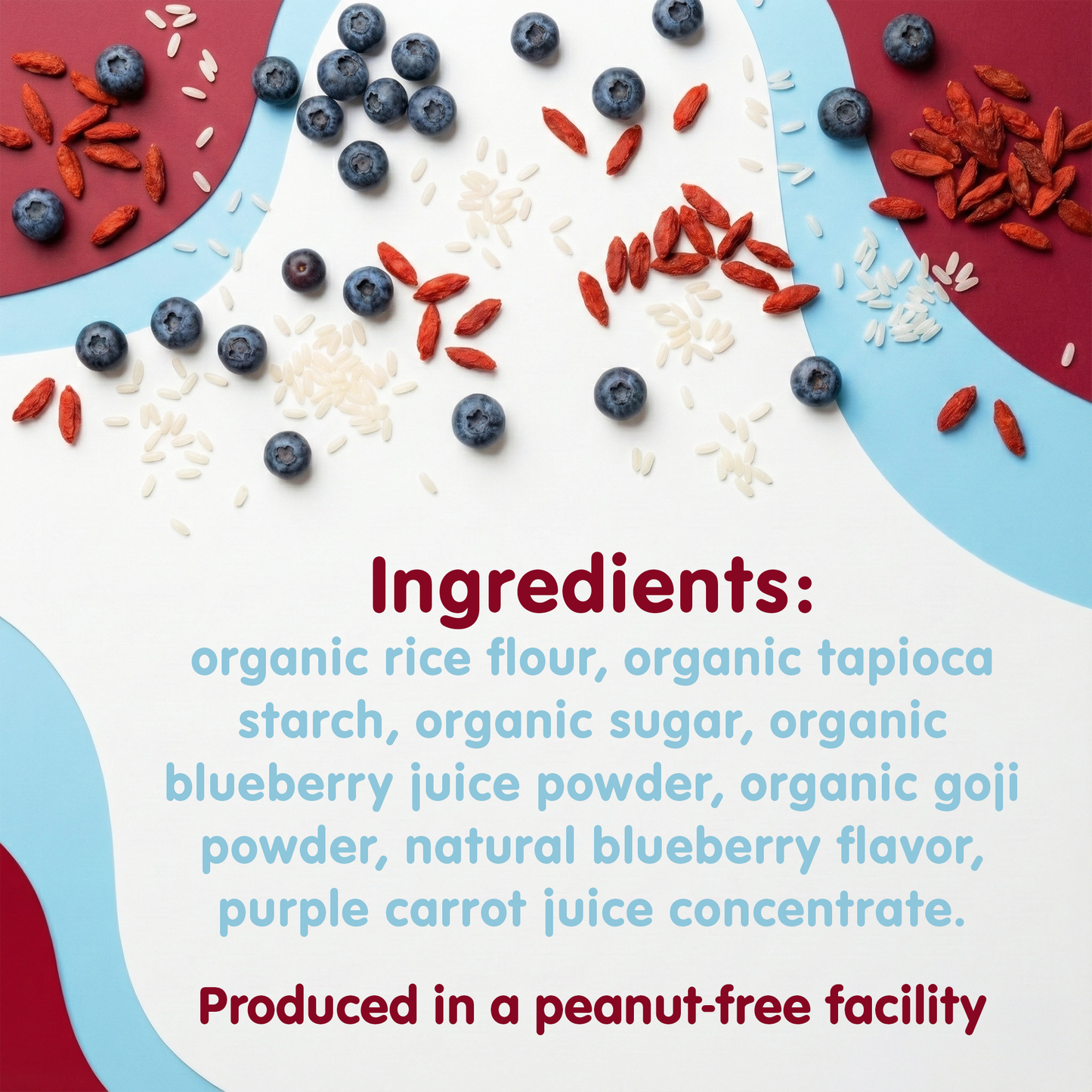 Baby Mum-Mum Gentle Teething Crackers, Blueberry & Goji Berry | 24 Count (Pack of 6) | Gluten Free, Allergen Free, Non-GMO | Baby Snacks, Teether Relief Rice Rusk Cookies for Toddlers