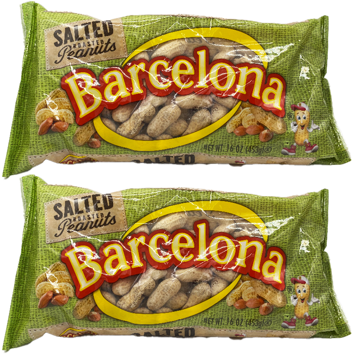 Barcelona Nut - Salted & Roasted Peanuts In Shell - 2 Pounds - Old Fashioned Peanuts